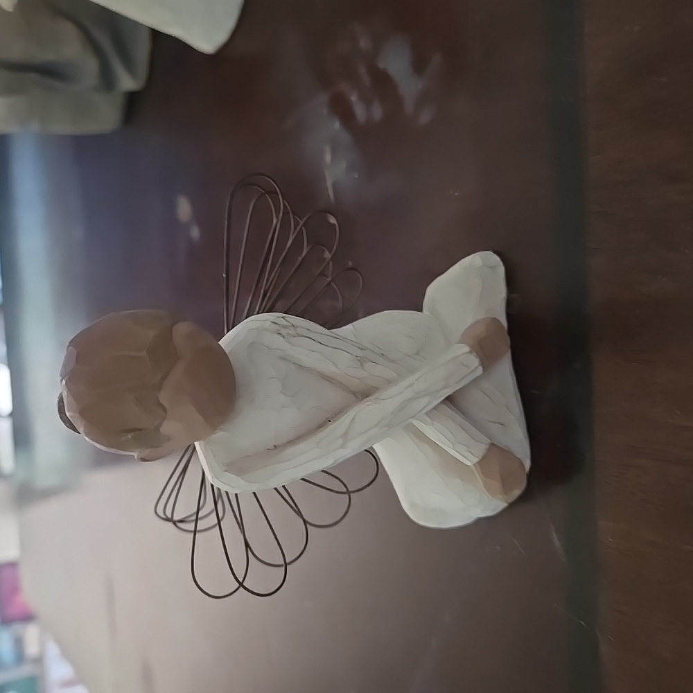 Willow Tree Angel Sculpture - Cream and Brown